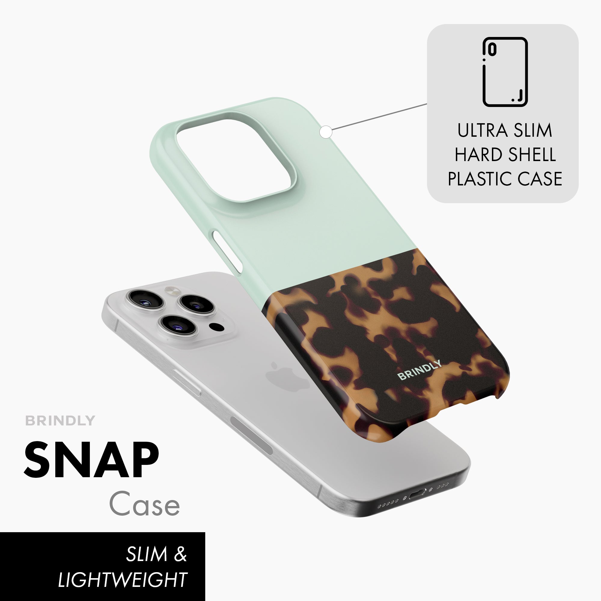 Mint Tortoise Shell - Snap Phone Case