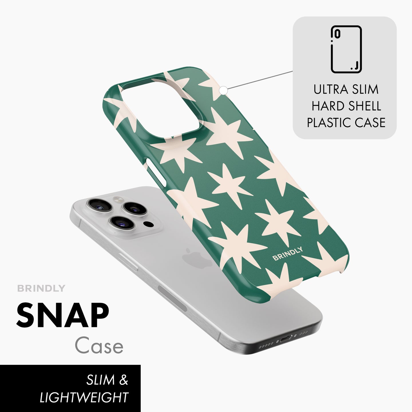 Green Stars - Snap Phone Case