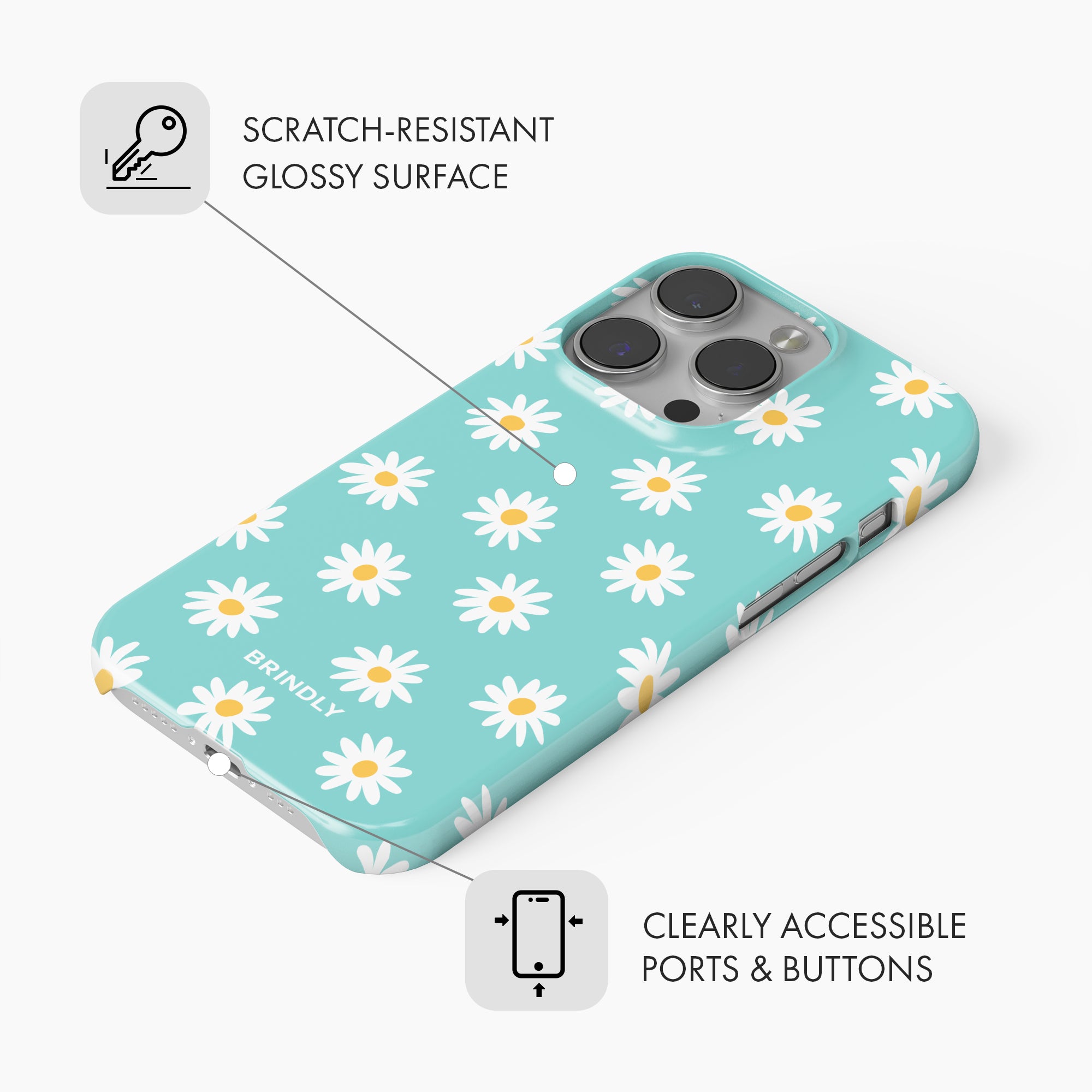 Teal Daisy -  Snap Phone Case