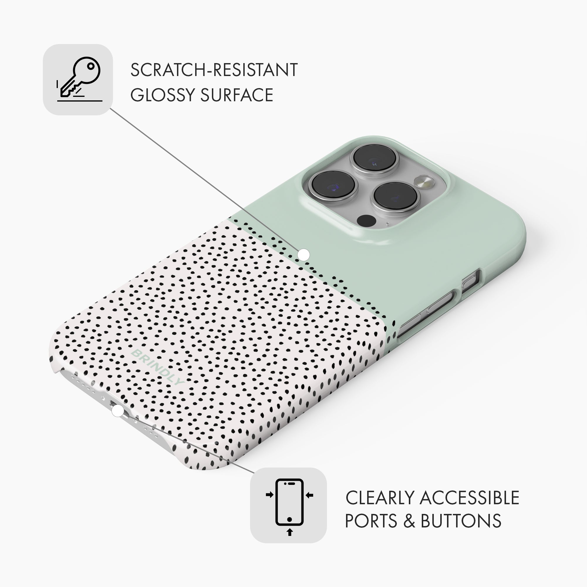 Green Mini Dots - Snap Phone Case