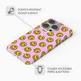 Pink Smiley - Snap Phone Case