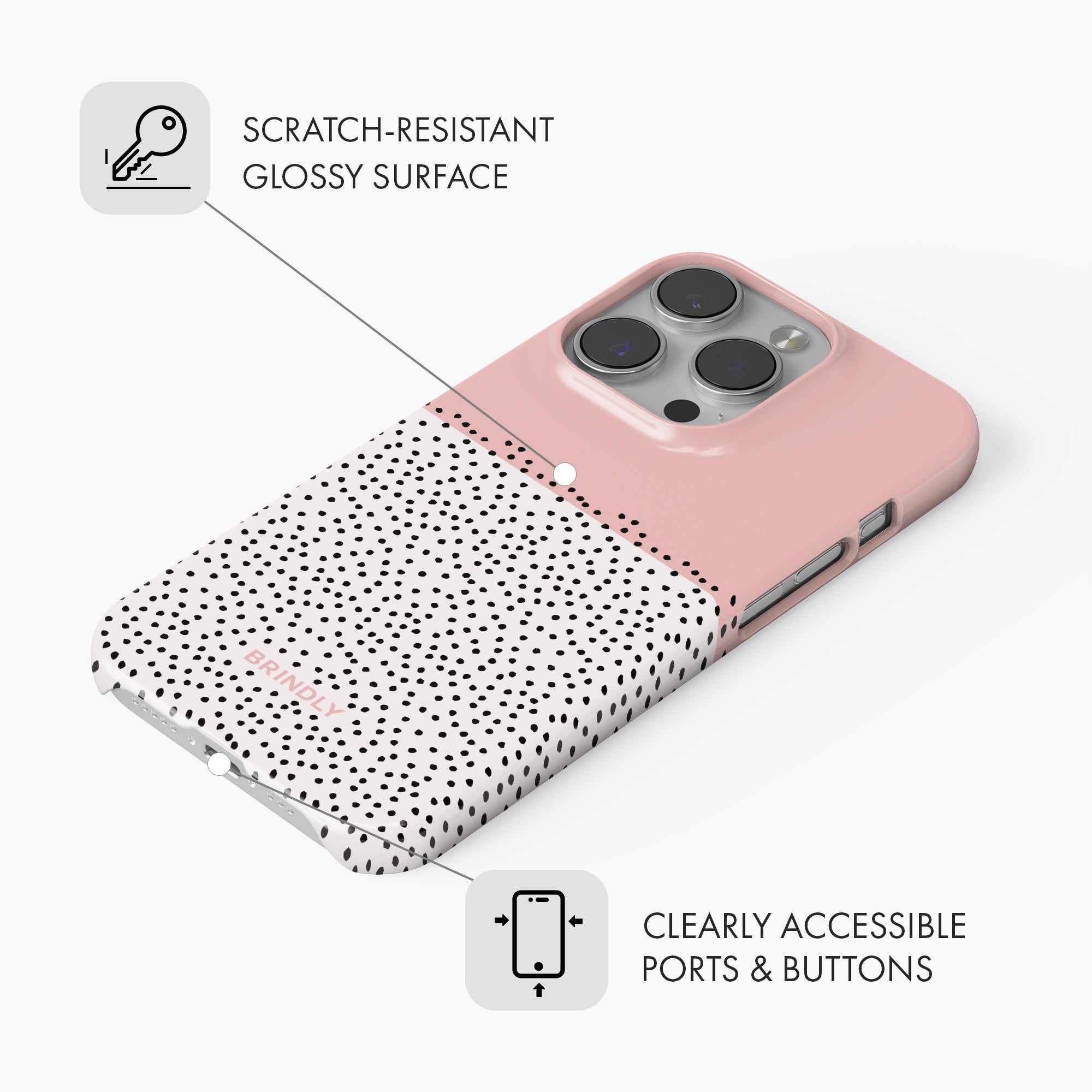 Blush Pink Mini Dots - Snap Phone Case