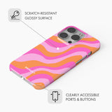 Pink Orange Wave - Snap Phone Case