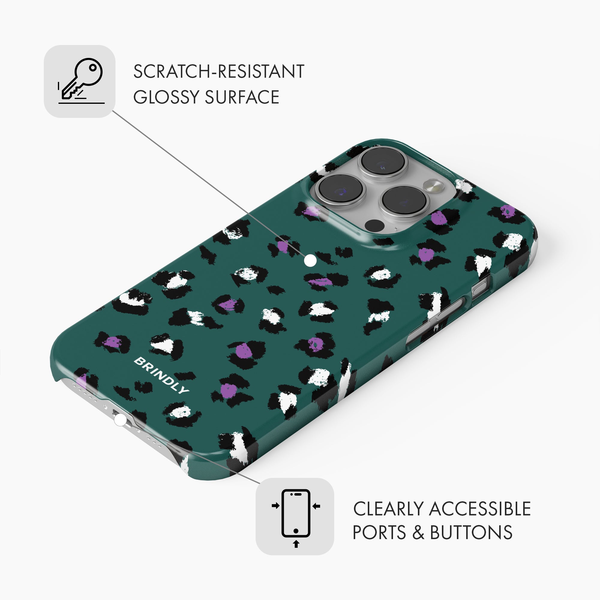 Green Leopard - Snap Phone Case