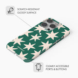 Green Stars - Snap Phone Case