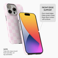 Pastel Pink Check - Snap Phone Case