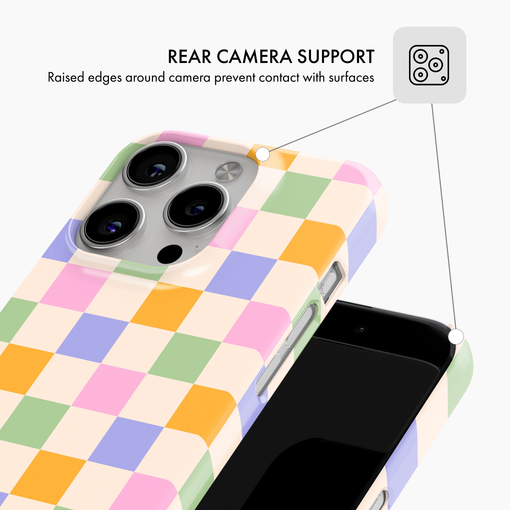 Pastel Checks - Snap Phone Case