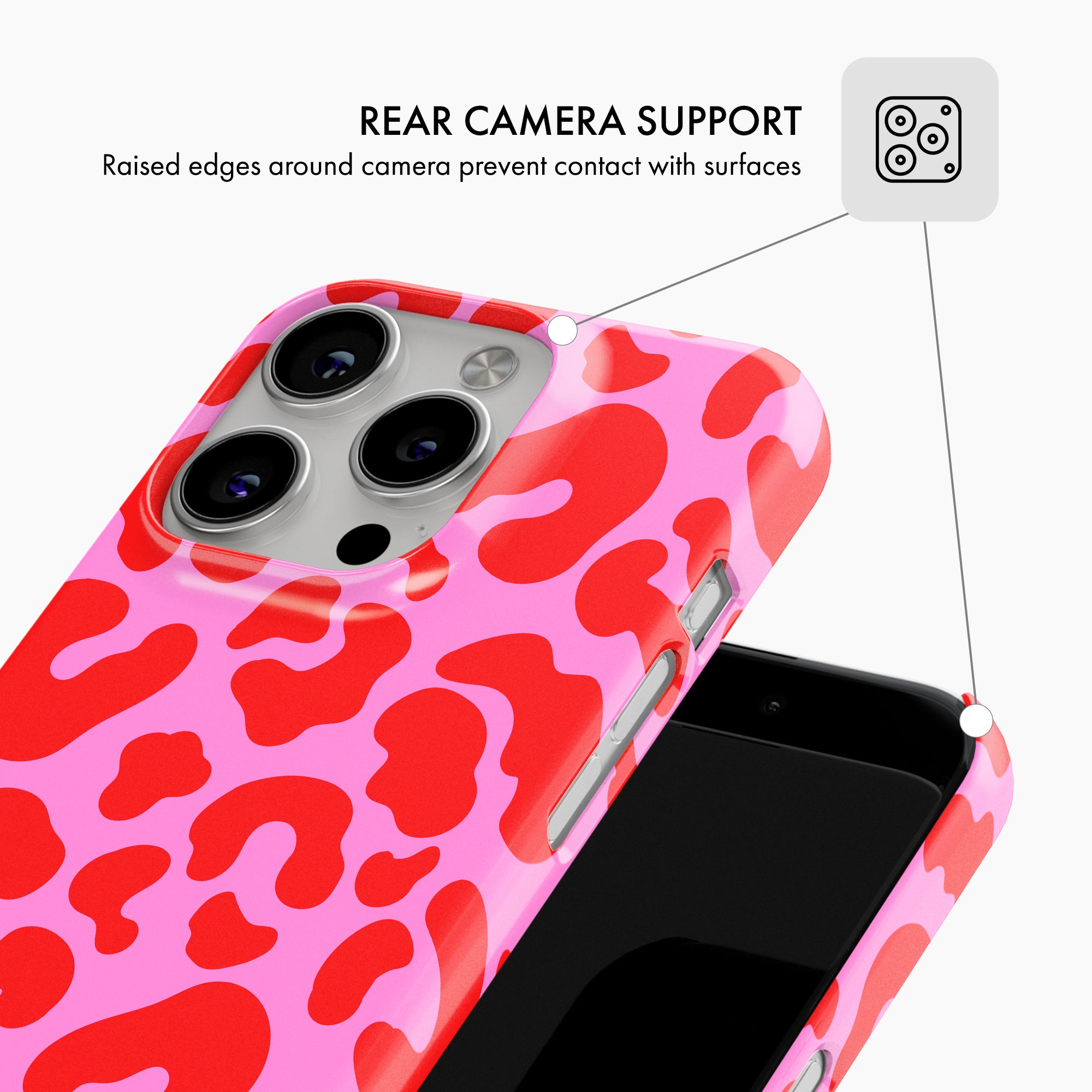 Red & Pink Leopard - Snap Phone Case