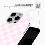 Pastel Pink Check - Snap Phone Case