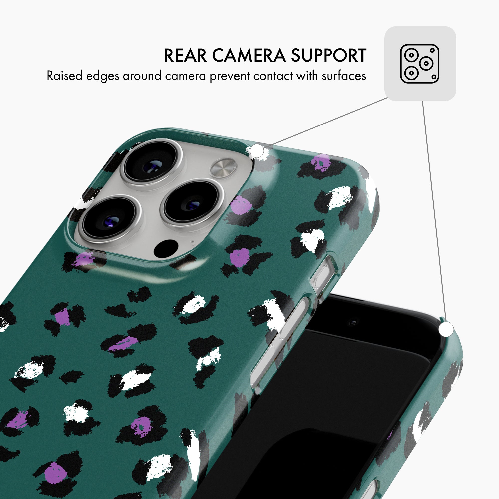 Green Leopard - Snap Phone Case