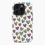 Colourful Hearts - Tough Phone Case