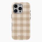 Oatmeal Check - MagSafe Tough Phone Case