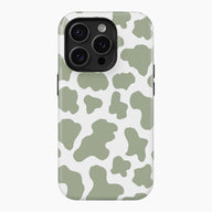 Sage Cow Print - Tough Phone Case