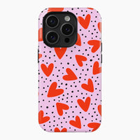 Dotty Hearts - Tough Phone Case