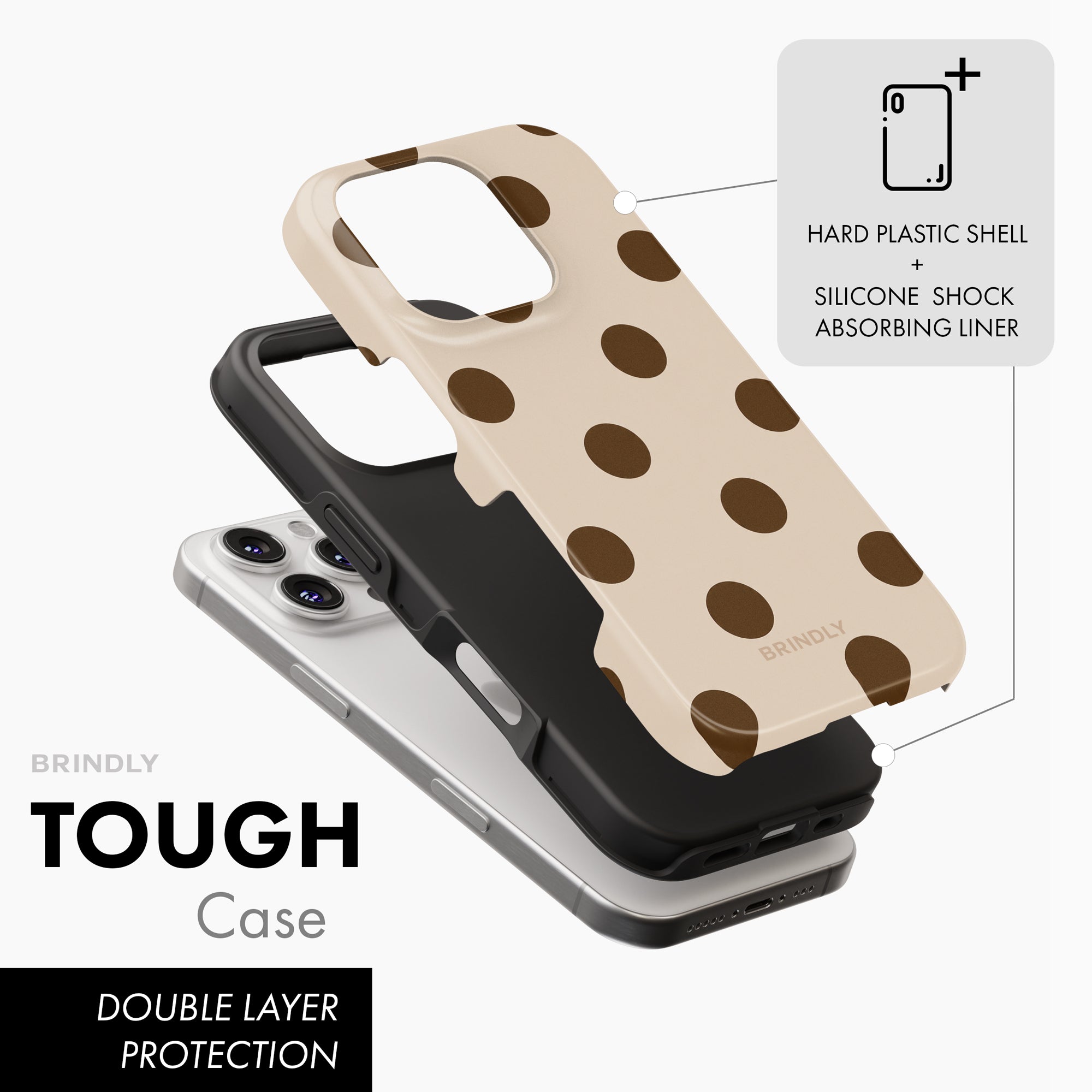 Mocha Dot - Tough Phone Case