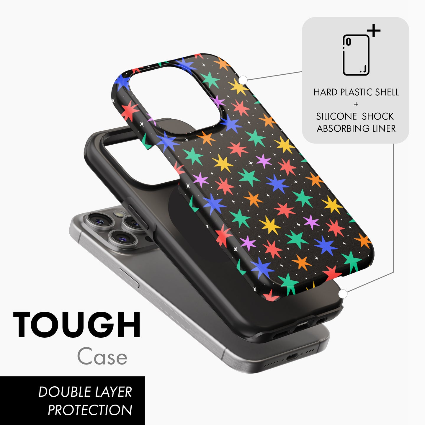 Rainbow Stars - Tough Phone Case