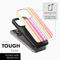 Rainbow Stripes - Tough Phone Case