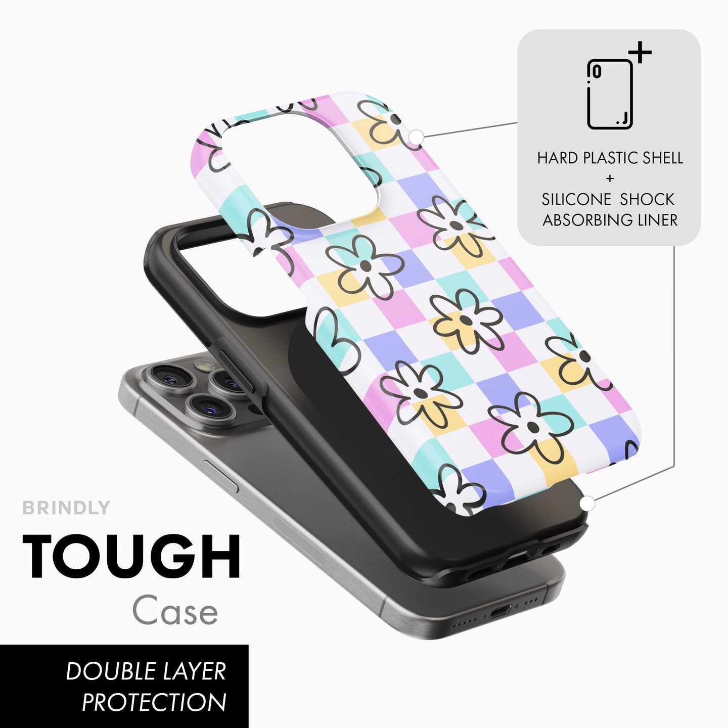 Checked Daisy - Tough Phone Case