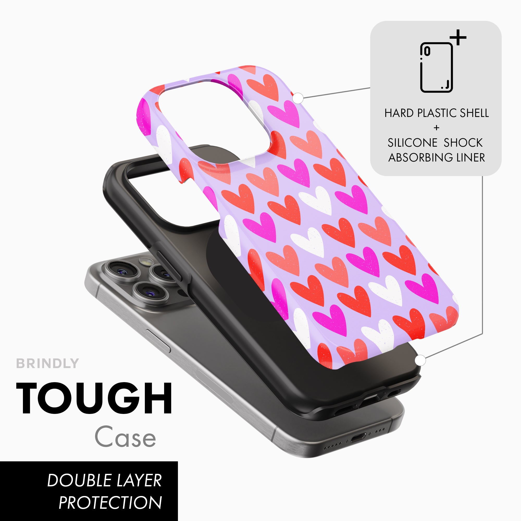 Love Hearts - Tough Phone Case