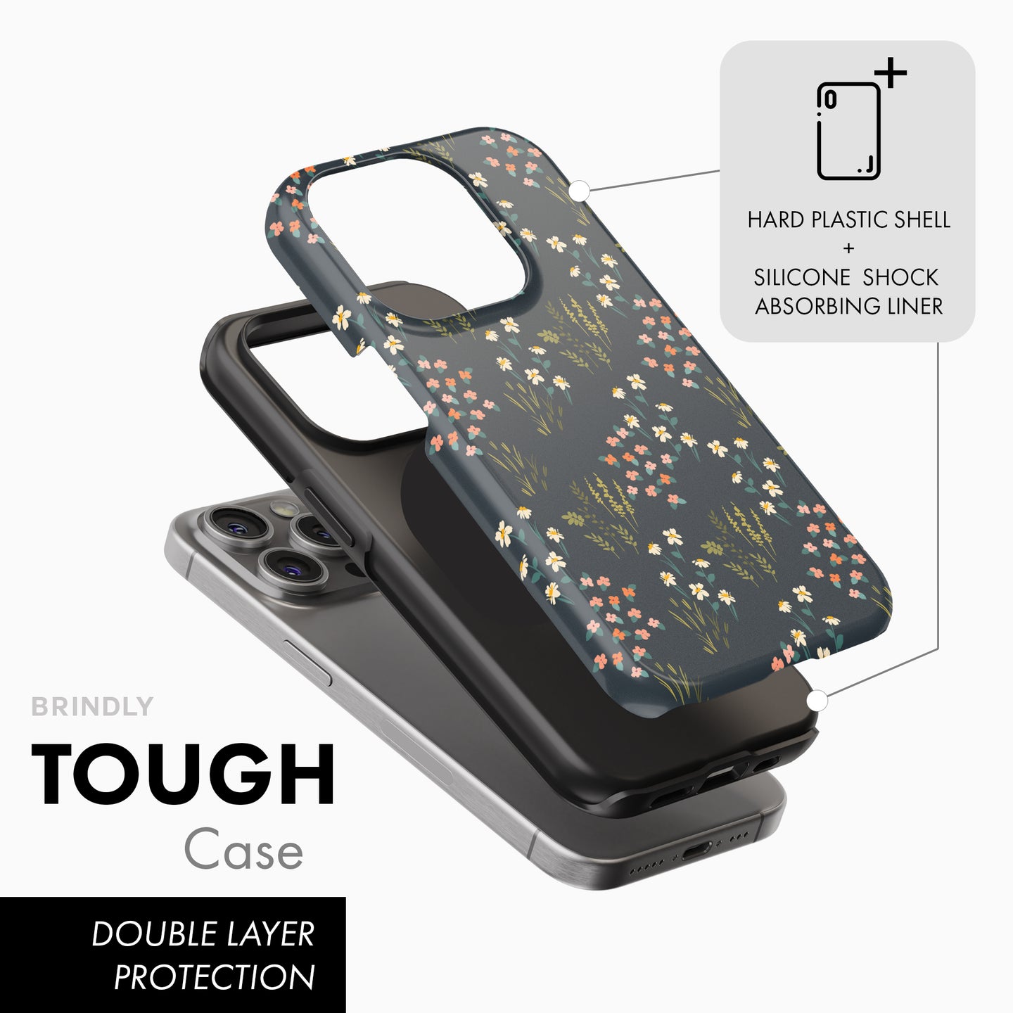 Midnight Flora - Tough Phone Case