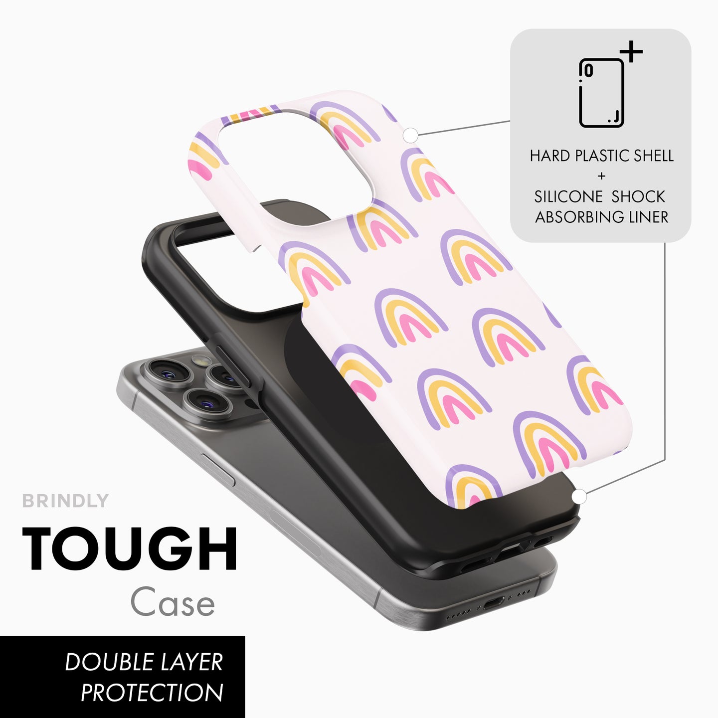 Purple Rainbows - Tough Phone Case