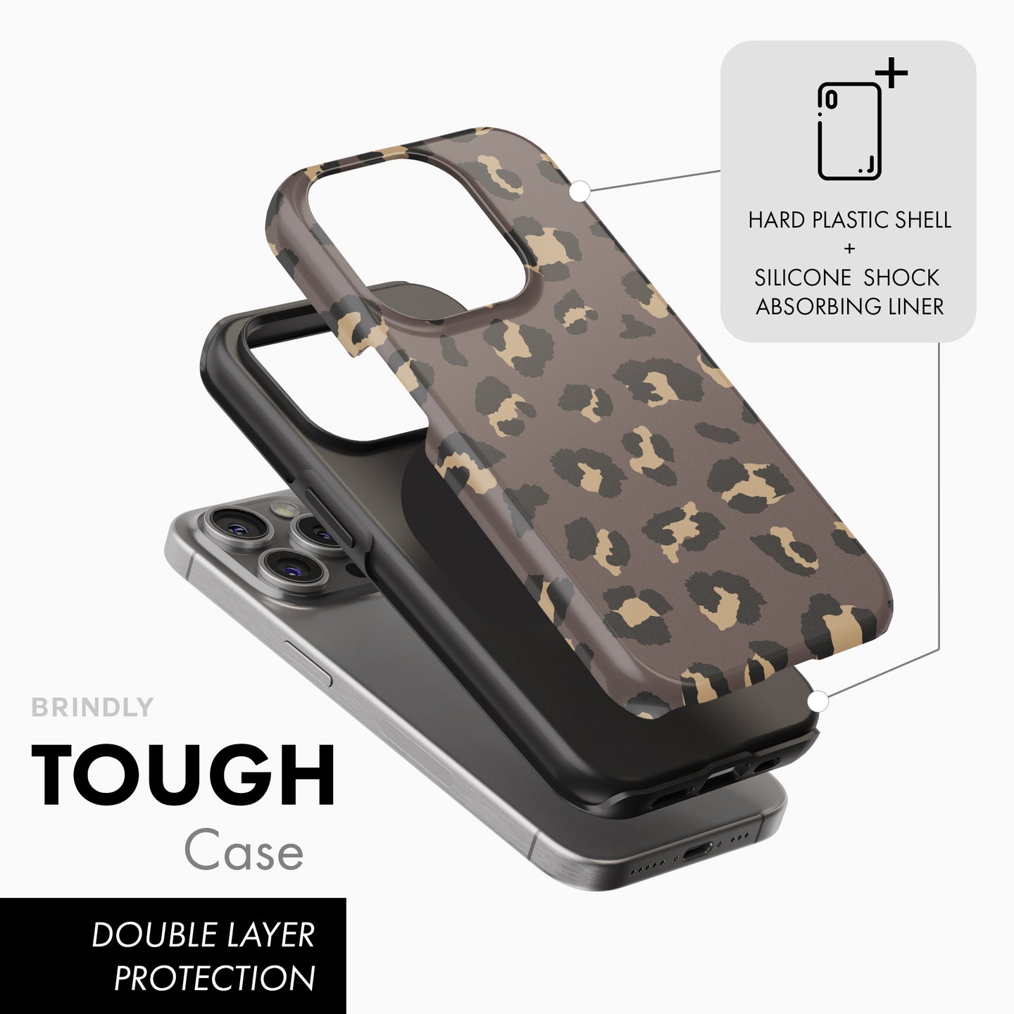 Brown Leopard Print - Tough Phone Case