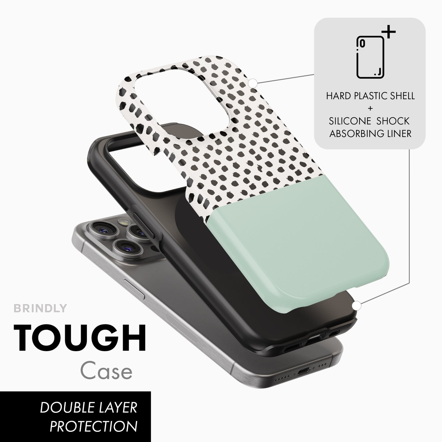 Pastel Green Polka Dot - Tough Phone Case