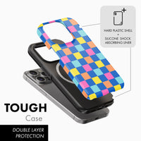 Bright Checkers - Tough Phone Case (MagSafe)