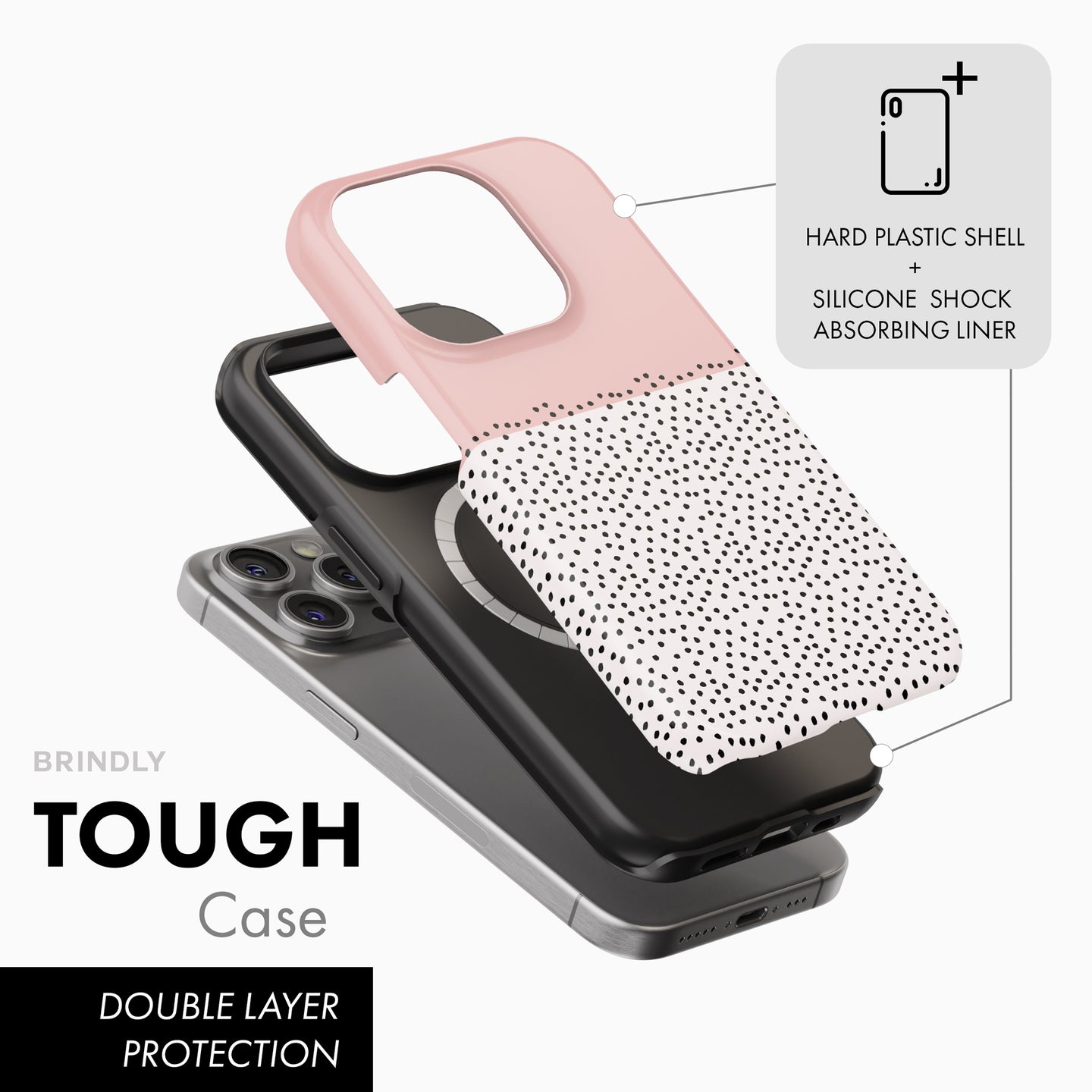 Blush Pink Mini Dots - Tough Phone Case (MagSafe)