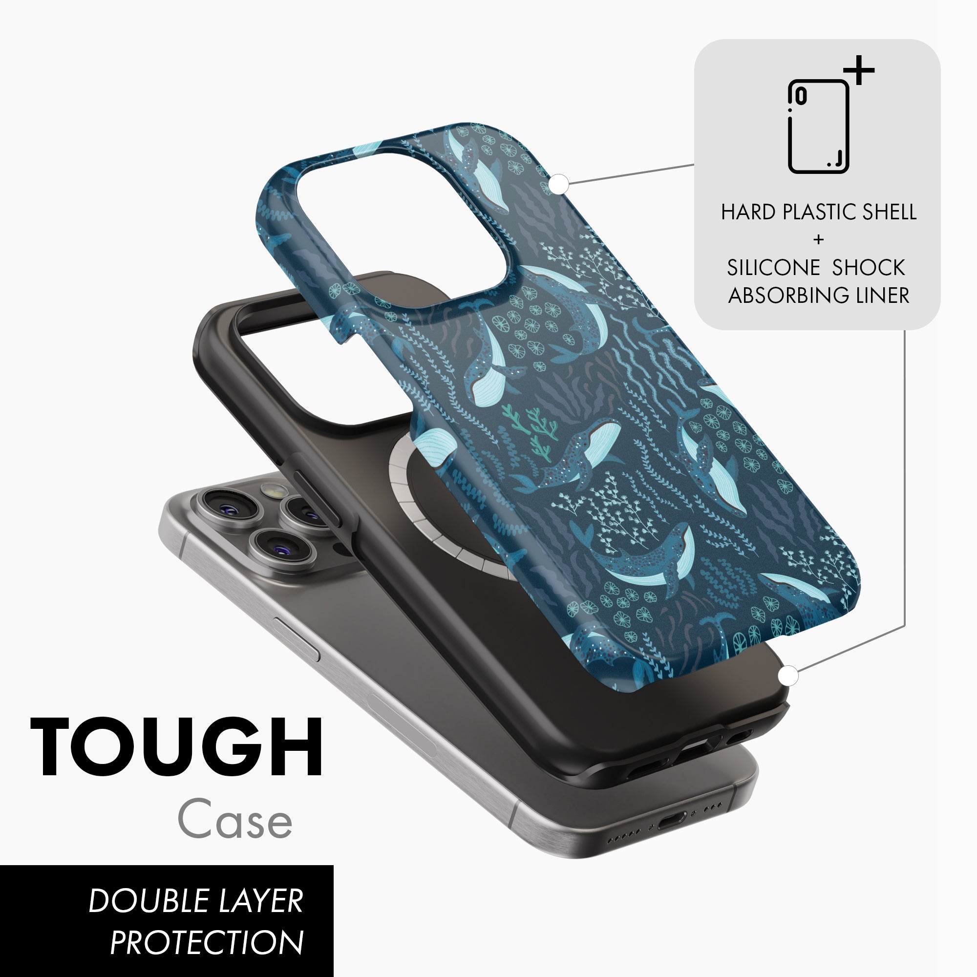 Dancing Whales - Tough Phone Case (MagSafe)