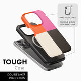 Pink, Orange, Black & Cream - Tough Phone Case (MagSafe)