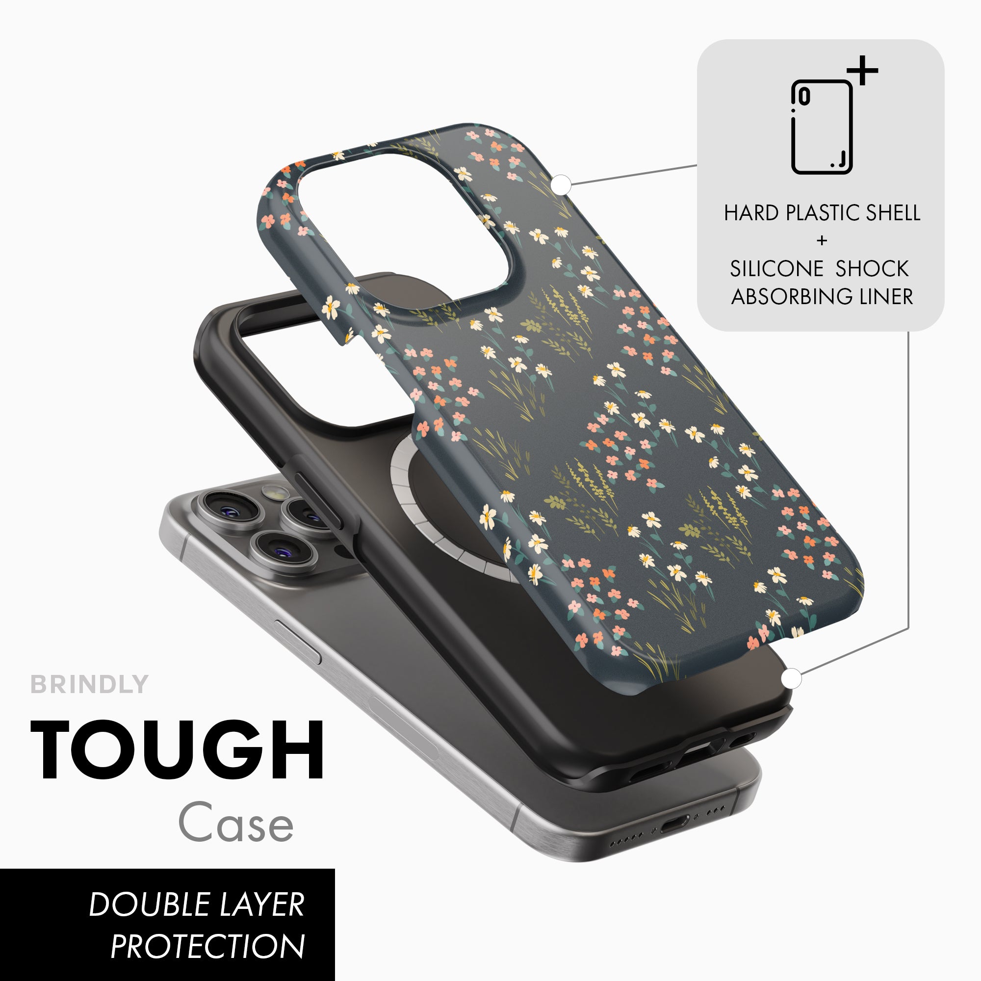 Midnight Flora - Tough Phone Case (MagSafe)