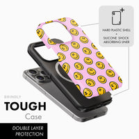 Pink Smiley - Tough Phone Case (MagSafe)