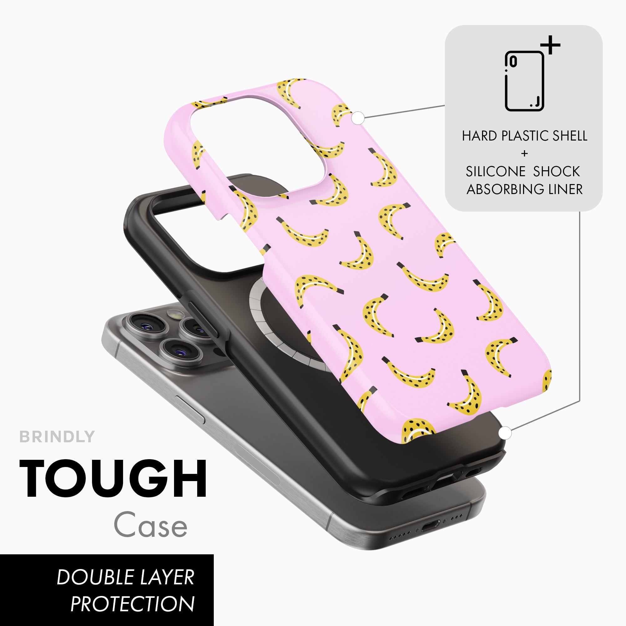 Pink Bananas - Tough Phone Case (MagSafe)