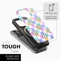 Checked Daisy - Tough Phone Case (MagSafe)