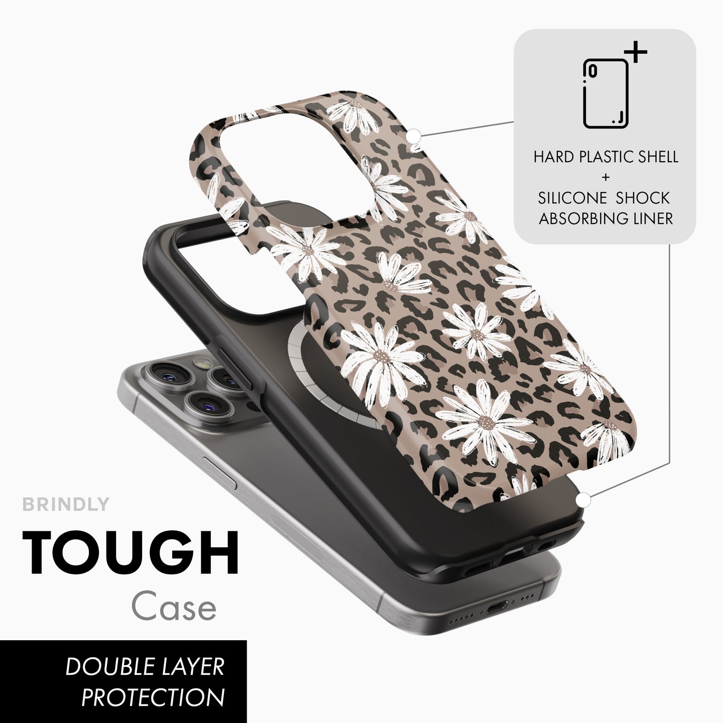 Leopard Daisy - Tough Phone Case (MagSafe)