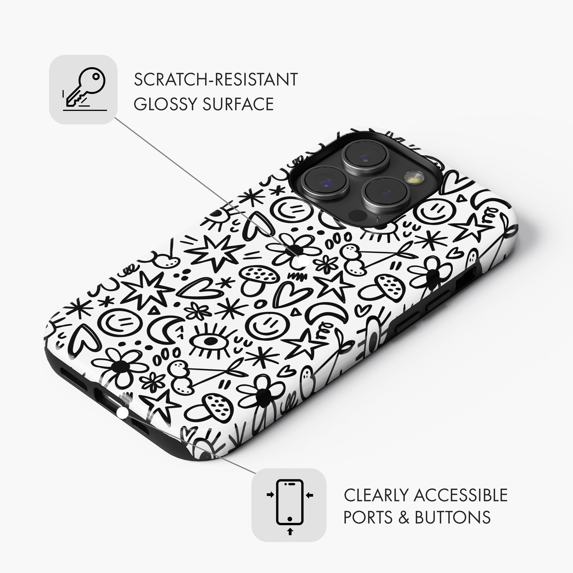 Cute Doodle - Tough Phone Case