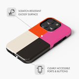 Pink, Orange, Black & Cream - Tough Phone Case (MagSafe)