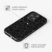 Black Leopard Print - Tough Phone Case (MagSafe)