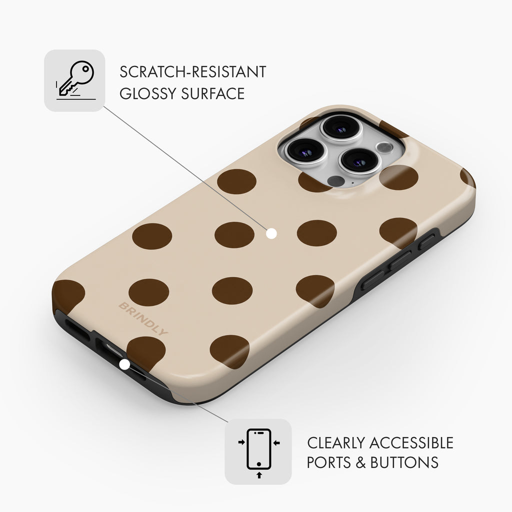 Mocha Dot - Tough Phone Case