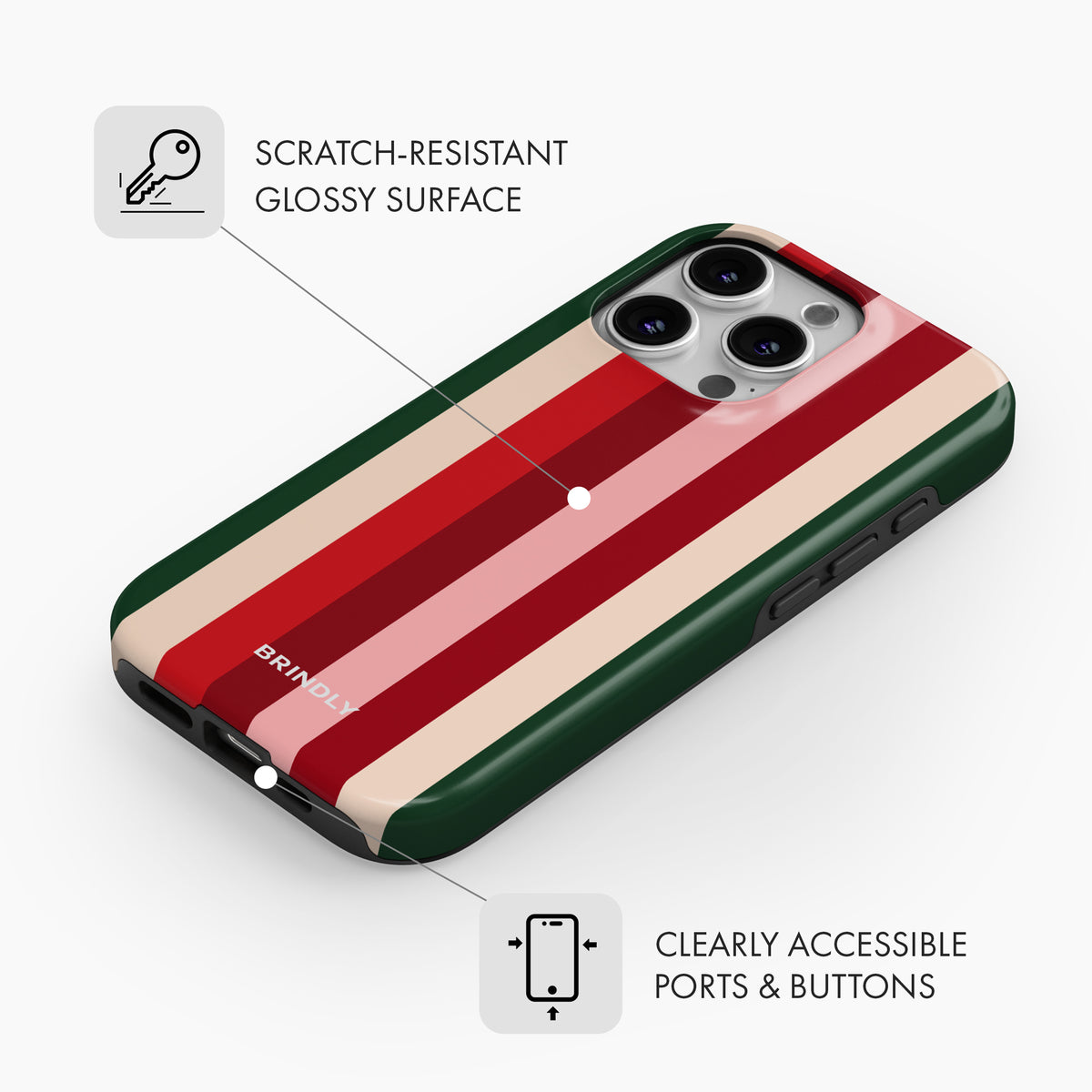 Santa Stripe - Tough Phone Case
