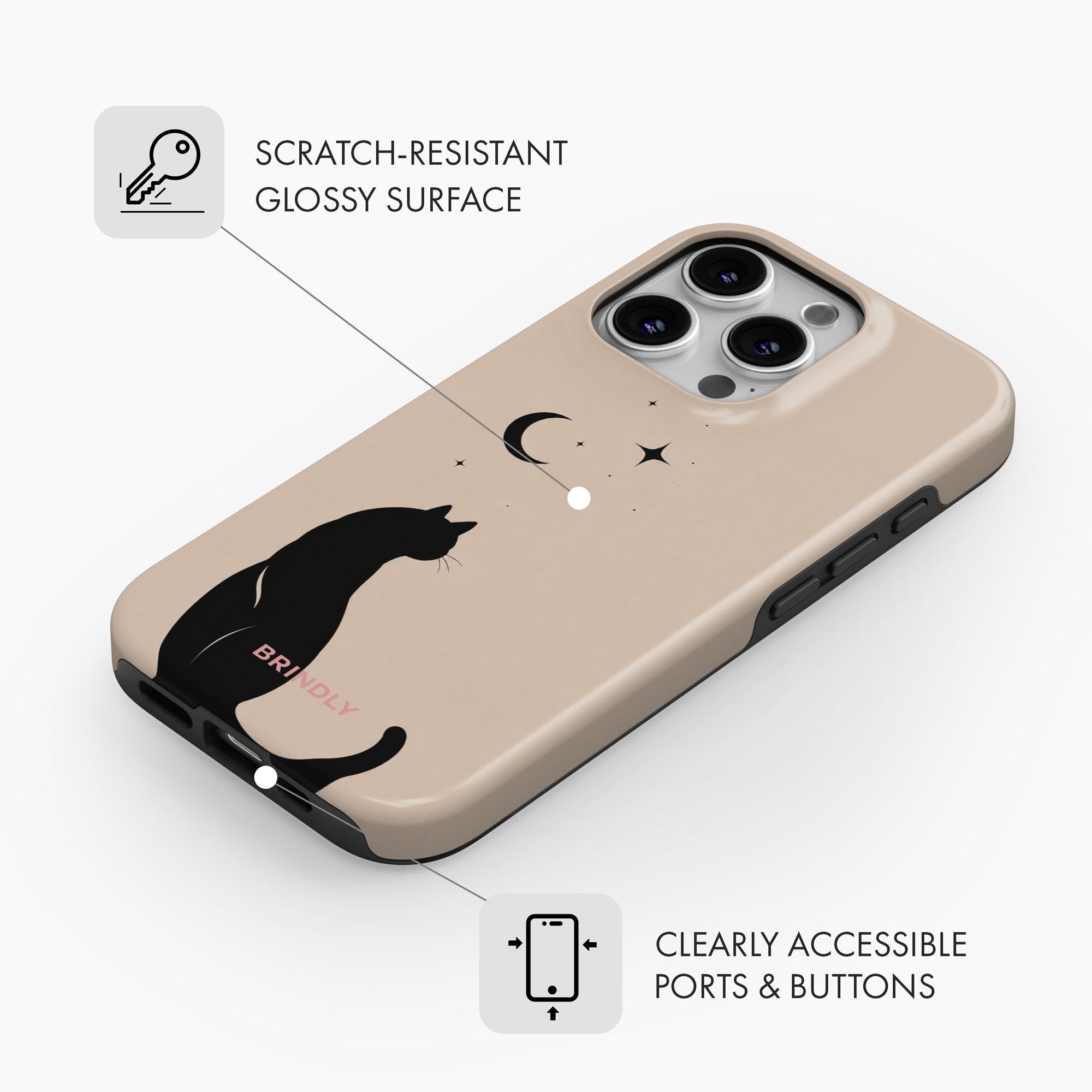 Black Cat - Tough Phone Case