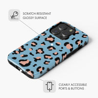 Blue Leopard Print - Tough Phone Case (MagSafe)