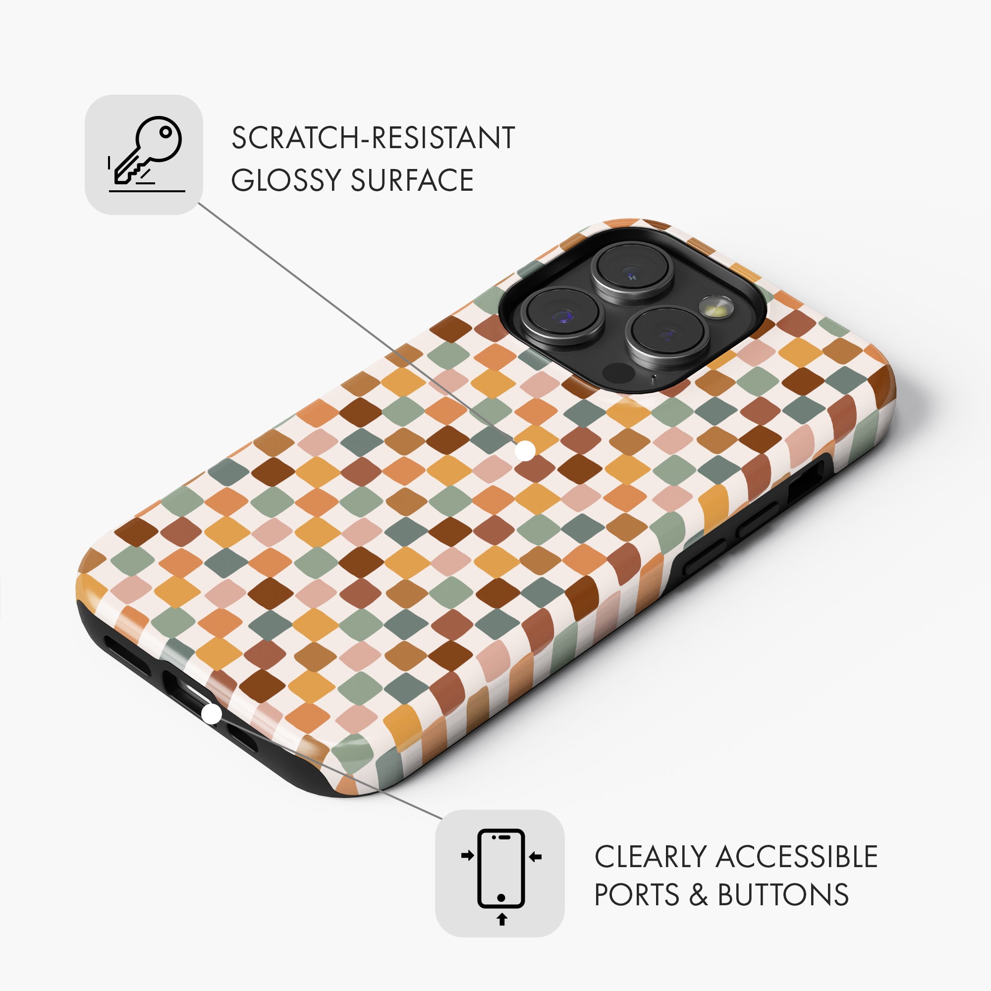 Retro Check - Tough Phone Case (MagSafe)