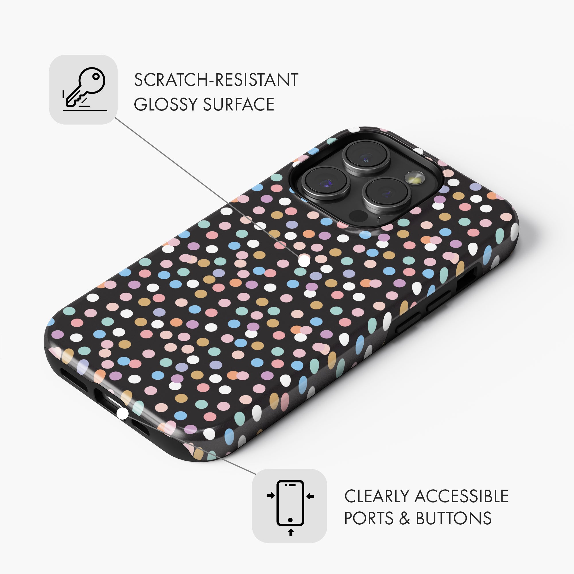 Confetti Polka Dot - Tough Phone Case