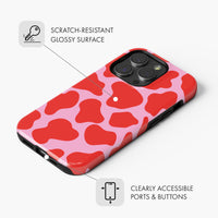 Red & Pink Cow Print - Tough Phone Case (MagSafe)