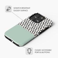 Pastel Green Polka Dot - Tough Phone Case