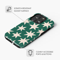 Green Stars - Tough Phone Case (MagSafe)