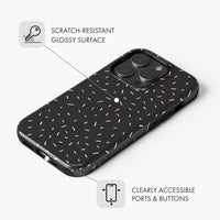 Black & White Speckled - Tough Phone Case