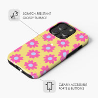 Pink & Yellow Daisy - Tough Phone Case (MagSafe)